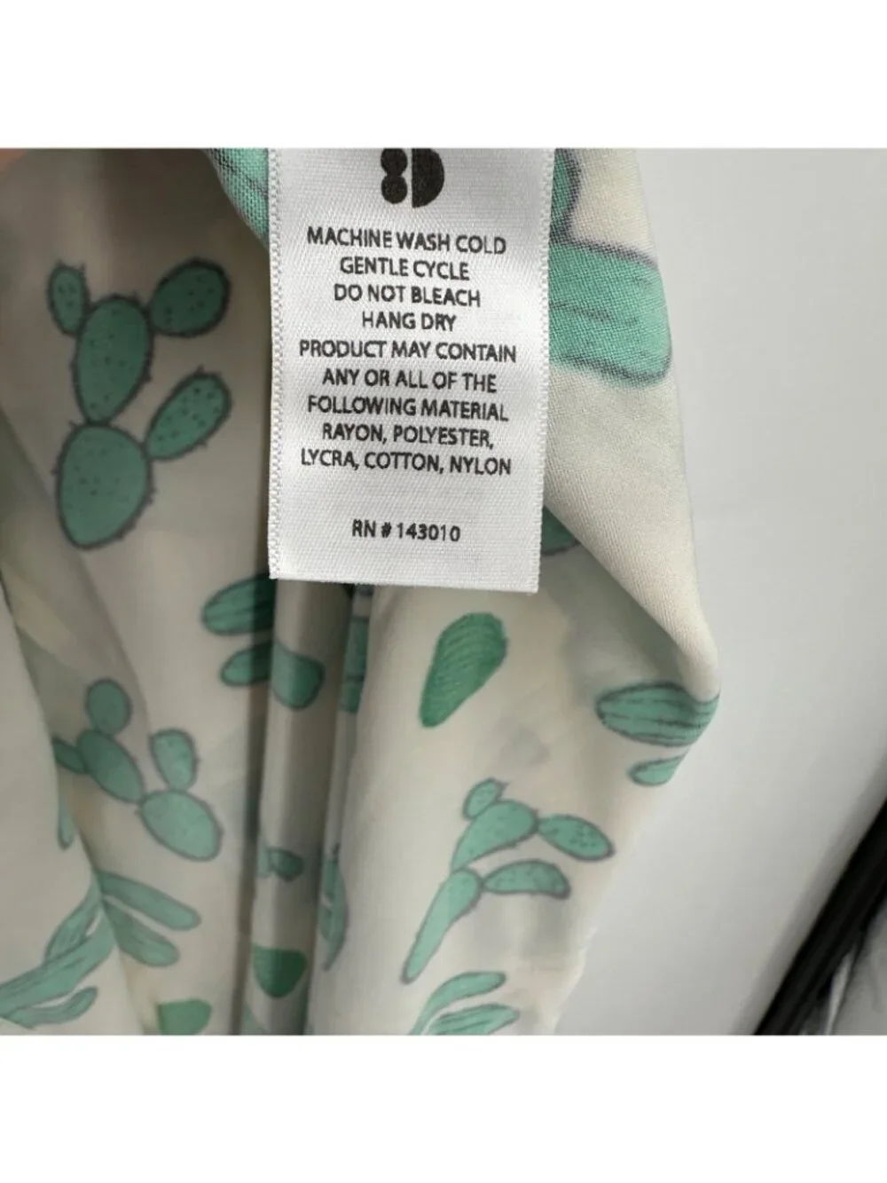 Dot Dot Smile Girl's Cap Sleeve Dress sz 11 Short Sleeve White Cactus Print NWT